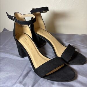 CL by Laundry Elegant Black Suede Heels